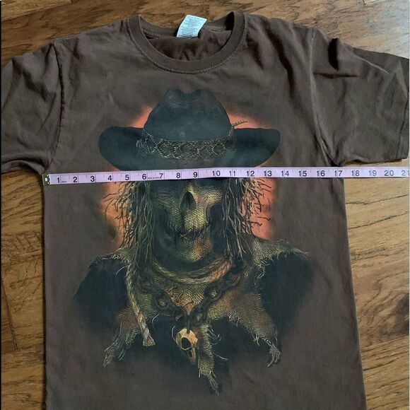 Happy Halloween T Shirt Scary Scarecrow‎ Print - Picture 4 of 6